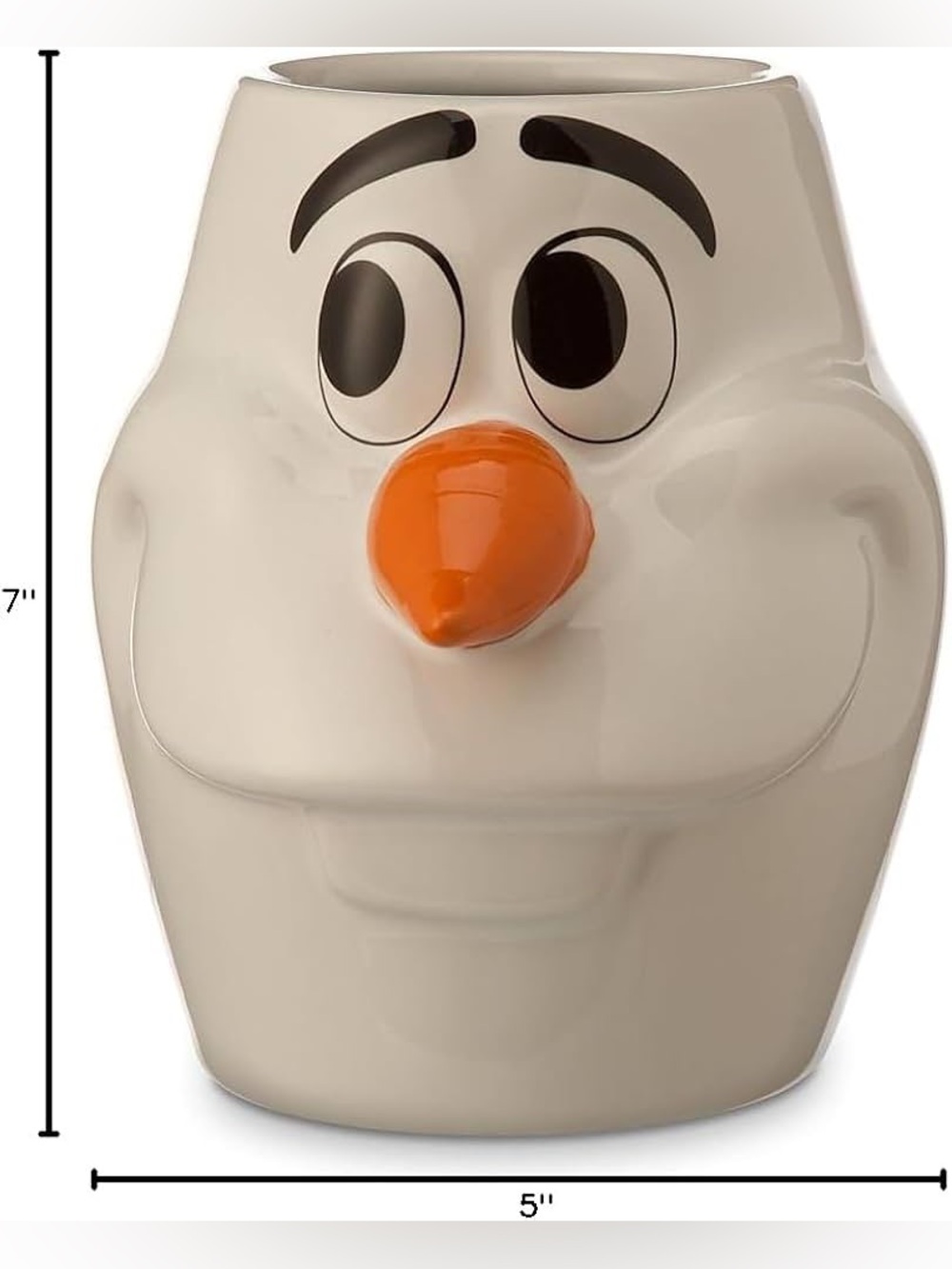 Disney Store Olaf Mug 18 oz 3D Sculpted - Picture 4 of 16